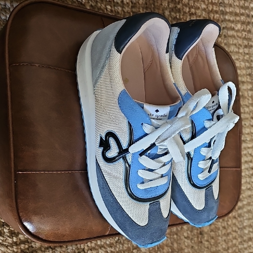 Kate Spade Blue and White Casual Sneakers